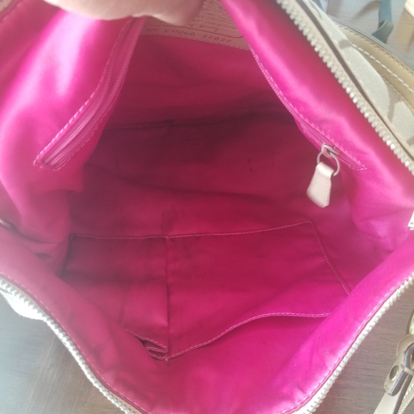 Brown & Tan Large Coach Handbag. - Picture 6 of 8